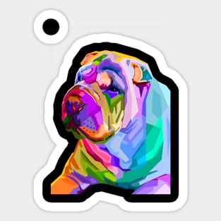 Pet Shar Pei Dog Art Sticker